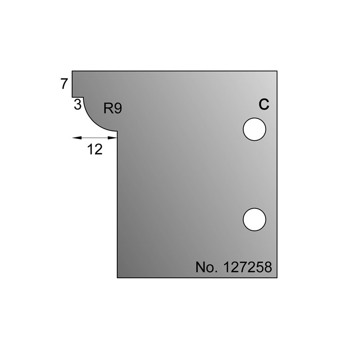 16 x 12mm (R9) w/ 7mm Quirk Scribe Cutter in HSS - 127258