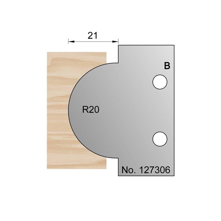 R20 Convex Profile Cutter in HSS - 127306