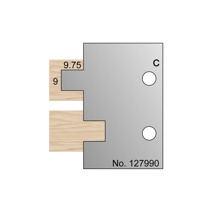 9 x 9.75mm T & G Profile Cutter in HSS - 127990