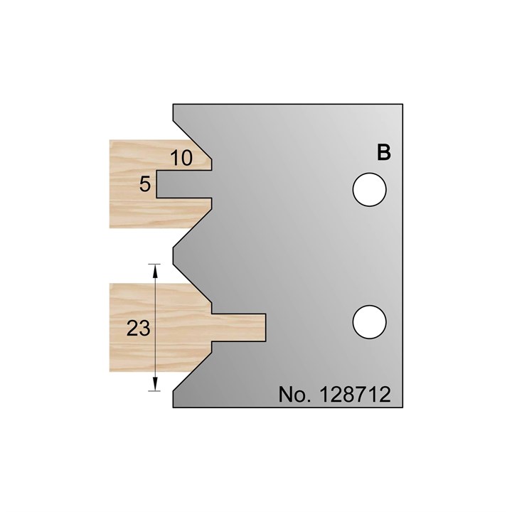 10mm T & G Profile Cutter in HSS - 128712
