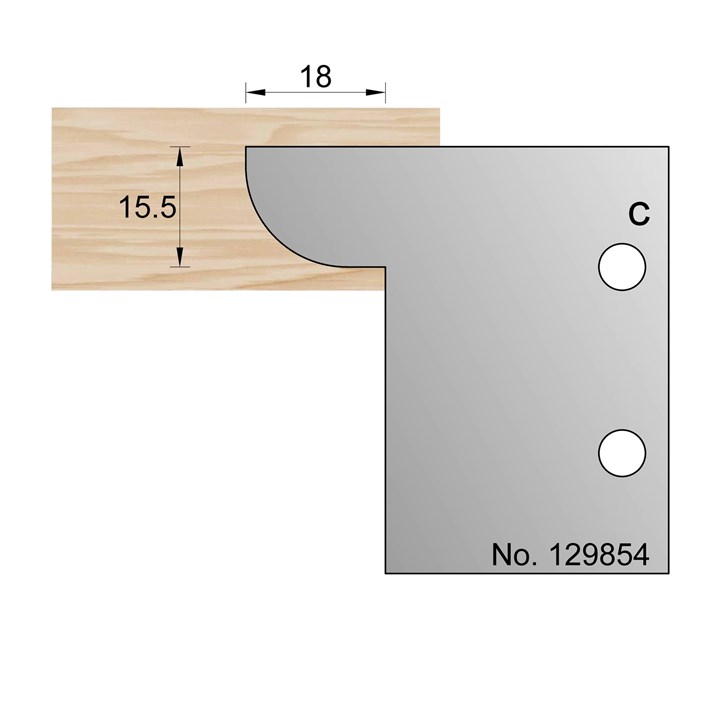 15.5 x 18mm Finger Pull Profile Cutter in HSS - 129854
