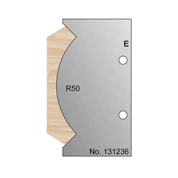R50 Ovolo Cornice Profile Cutters in HSS - 131236