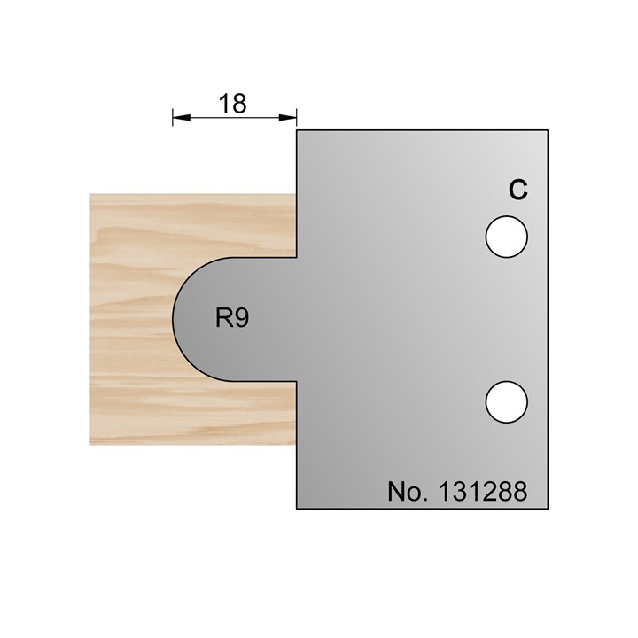 R9 Convex Profile Cutter in HSS - 131288