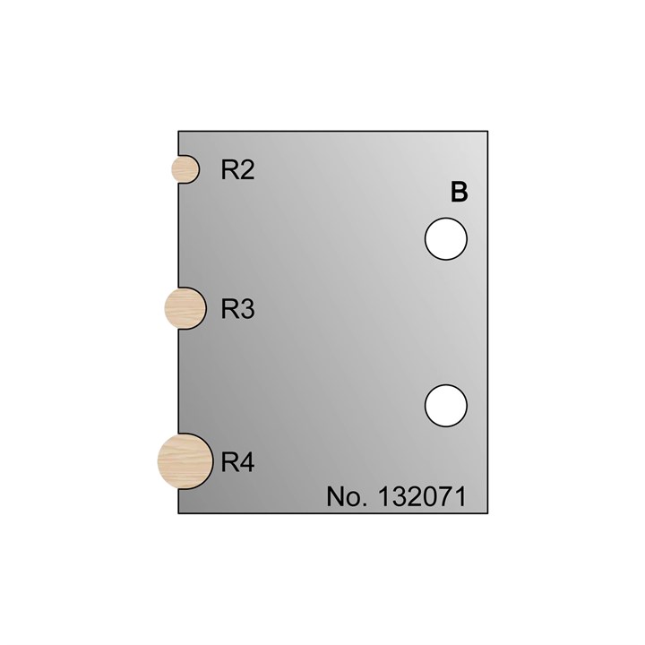 4, 6 & 8mm Dia (R2, R3 & R4) Dowel Profile Cutters in HSS - 132071