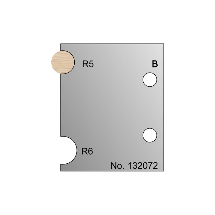 10mm & 12mm (R5 & R6) Dia Dowel Profile Cutter in HSS - 132072