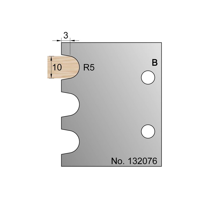 10mm (R5) Bullnose Profile Cutter in HSS - 132076