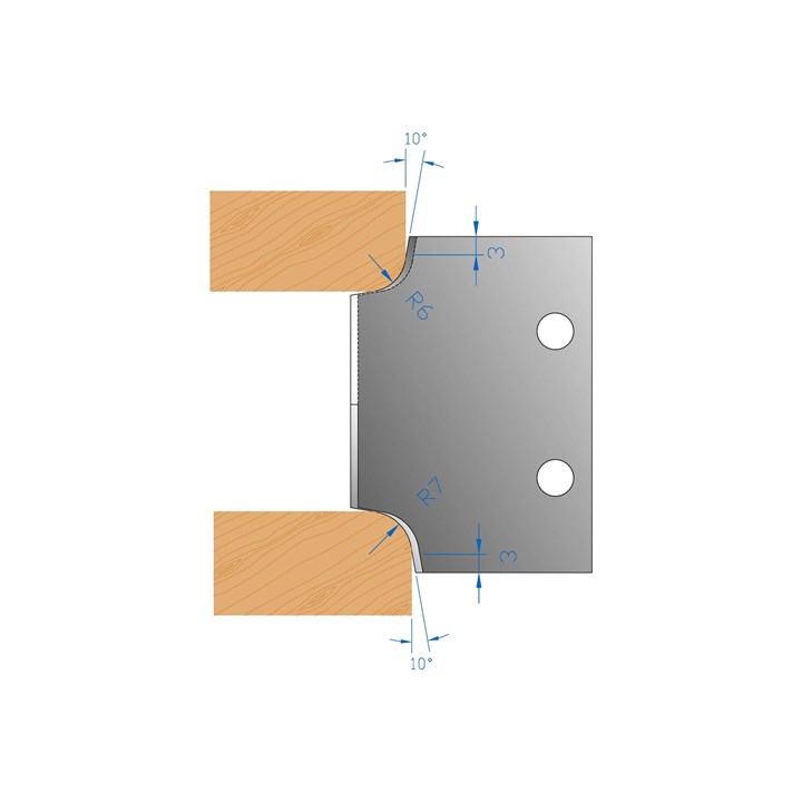 R6 & R7 Ovolo Profile Cutter in HSS - 132080