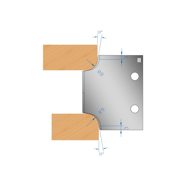 R8 & R9 Ovolo Profile Cutter in HSS - 132086