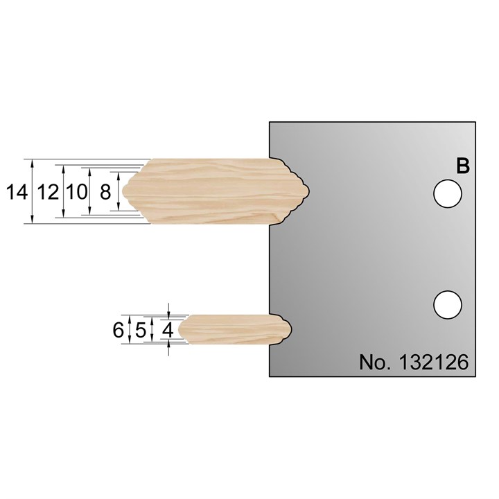 Domino Dowel 4-14mm Profile Cutter in HSS - 132126