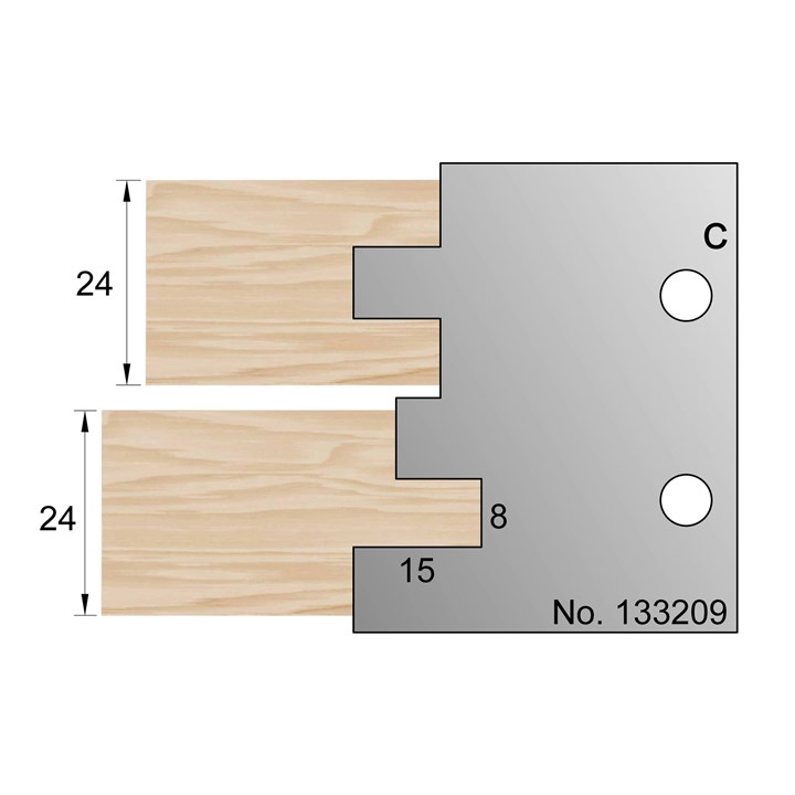 15 x 8mm Shadow Gap Profile Cutter in HSS - 133209