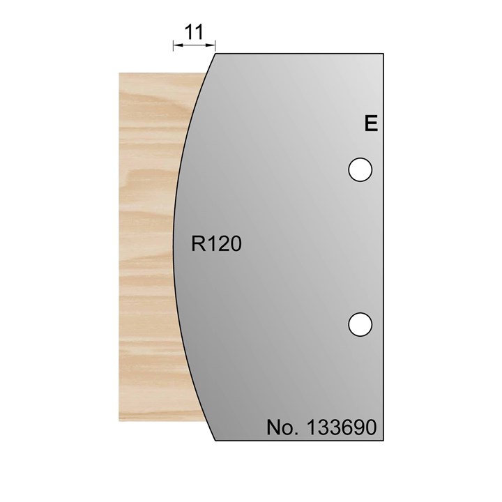R120 Convex Profile Cutter in HSS - 133690