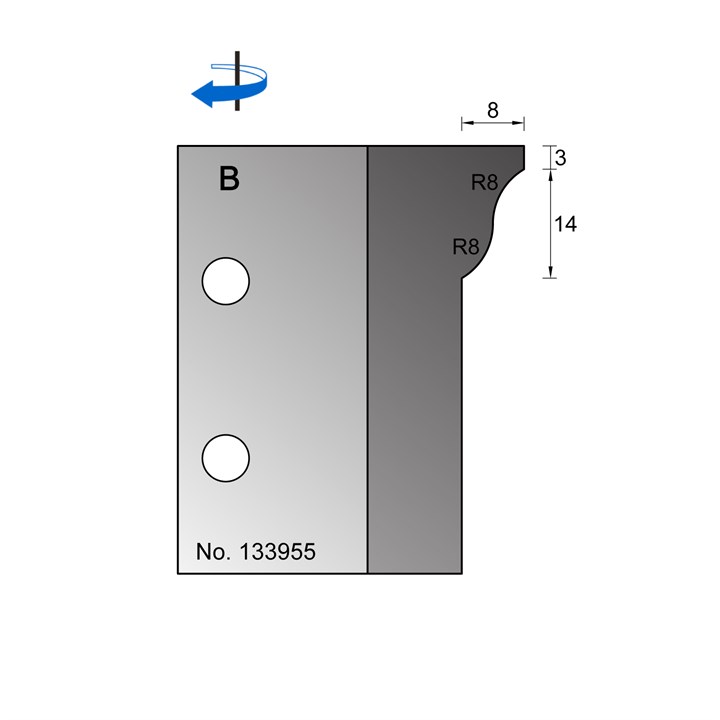 8 x 17mm Lambs Tongue w/ 3mm Quirk Scribe Cutter in TCT - 133955