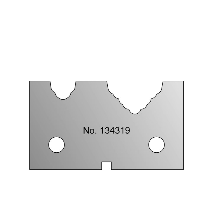 TC Domino tip, 40 x 23 right hand centre stop