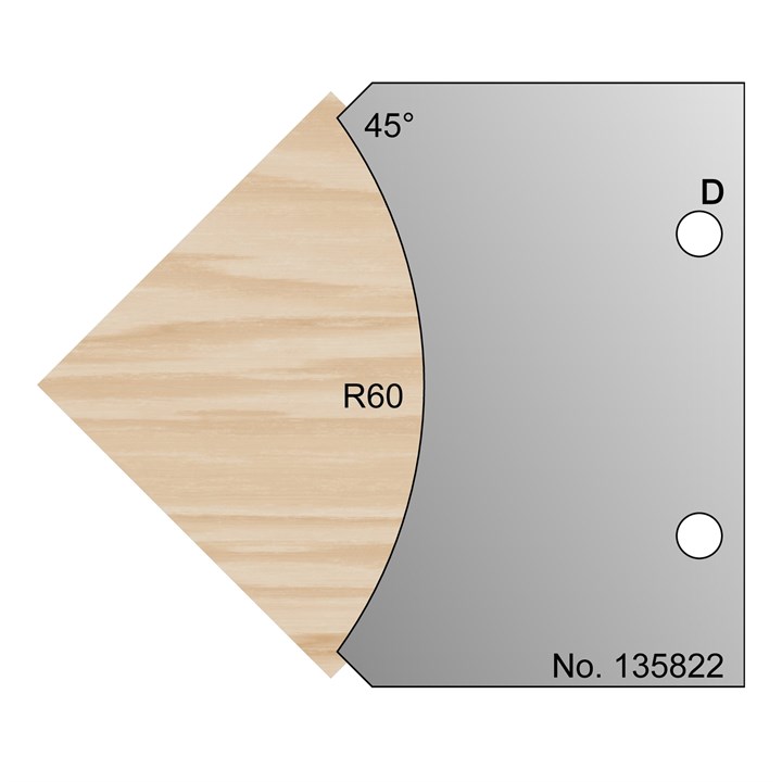 R60 Radius Profile Cutter in HSS - 135822