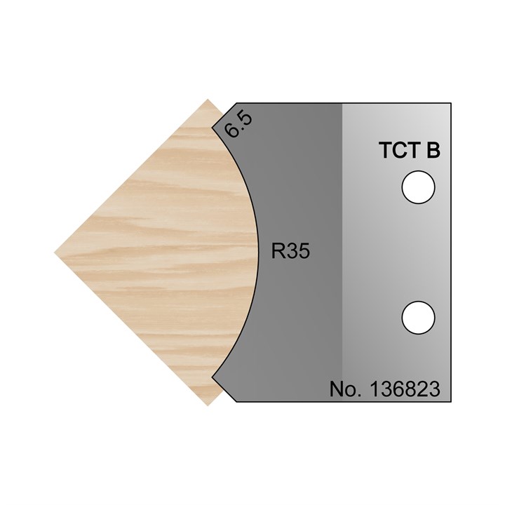R35 Radius Profile Cutter in TCT - 136823