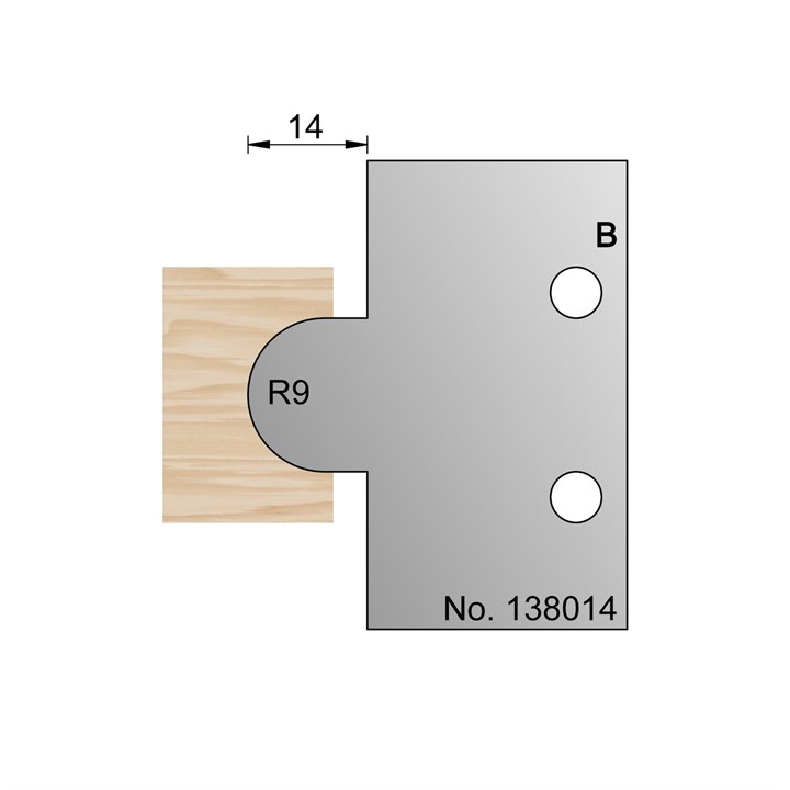 R9 Radius Profile Cutter in HSS - 138014