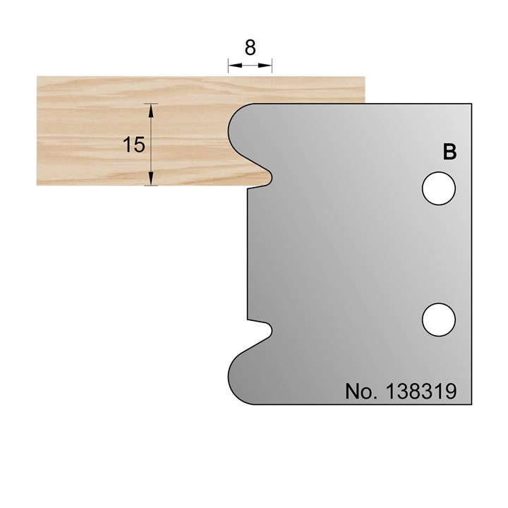 15 x 8mm Finger Pull Profile Cutter in HSS - 138319