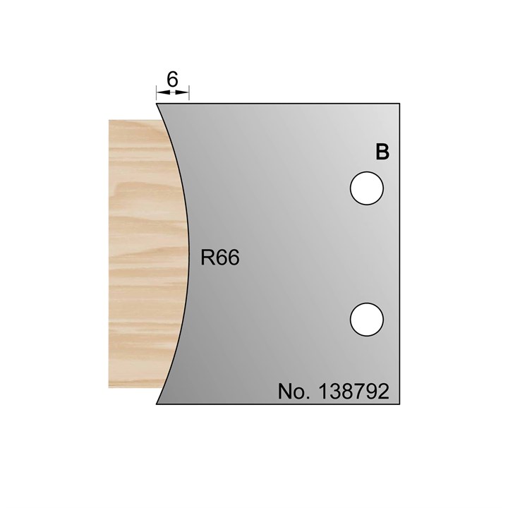 R66 Concave Profile Cutter in HSS - 138792