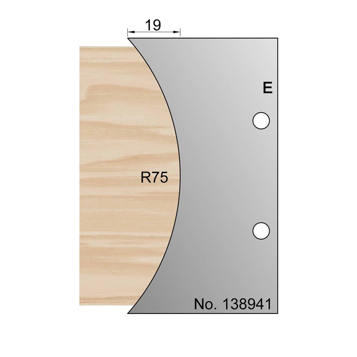 R75 Concave Profile Cutter in HSS - 138941
