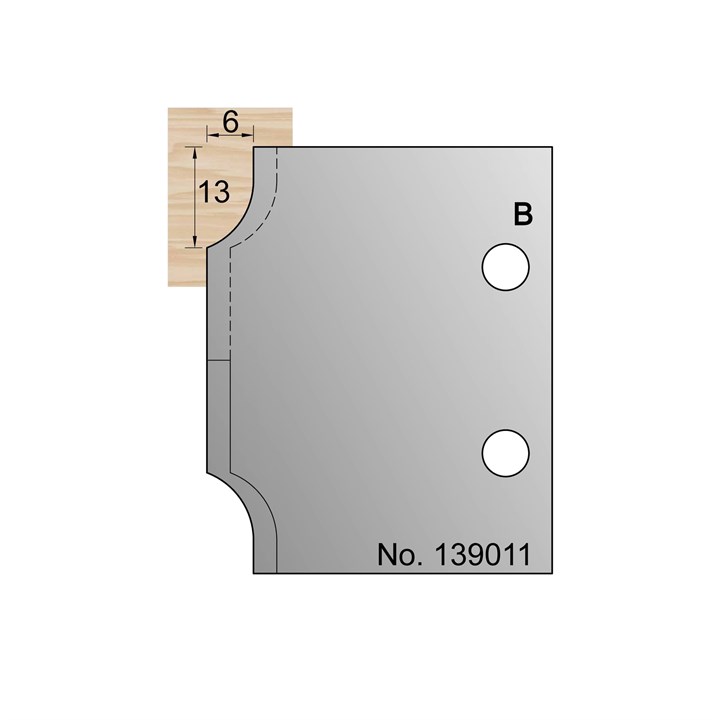 13 x 6mm Ovolo Profile Cutter in HSS - 139011