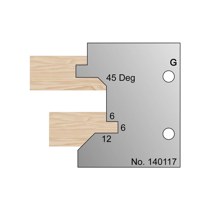 45 Degrees Cladding Profile Cutter in HSS - 140117