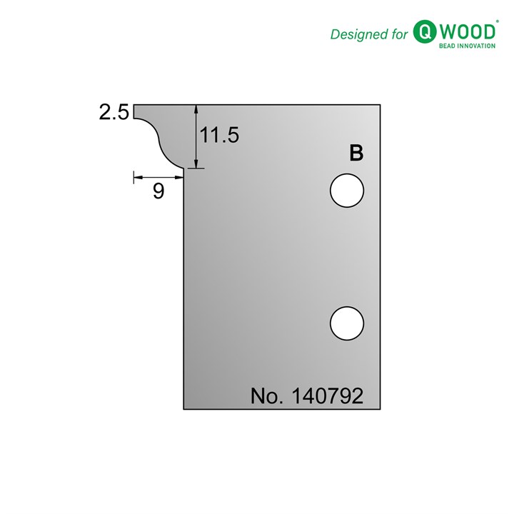 11.5 x 9mm Scribe Cutter in HSS (Desgined for Q Wood QW-LB1) - 140792