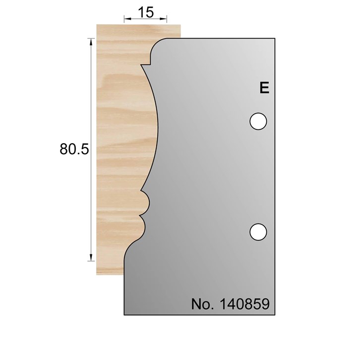 80.5 x 15 Architrave Profile Cutter in HSS - 140859