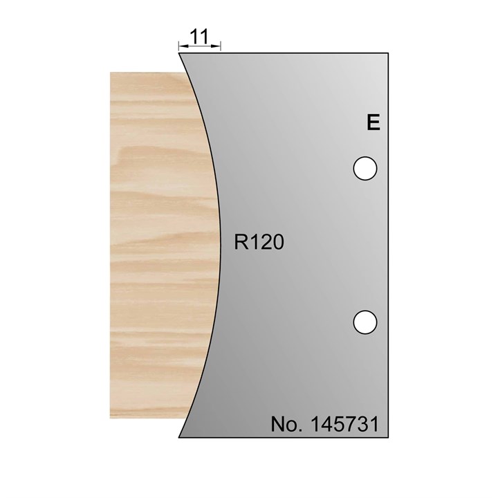 R120 Concave Profile Cutter in HSS - 145731