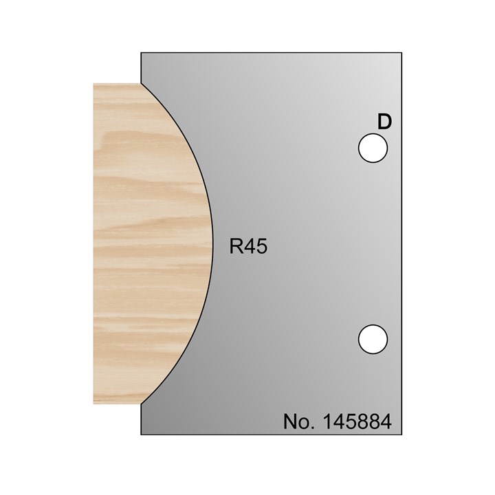 R45 Radius Profile Cutter in HSS - 145884