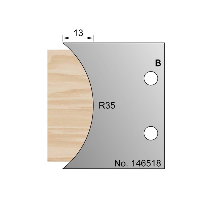 R35 Concave Profile Cutter in HSS - 146518