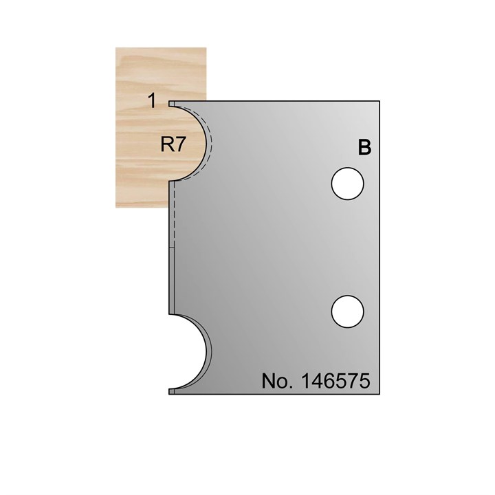 14mm Dia (R7) w/ 1mm Quirk Cockbead Profile Cutter in HSS - 146575