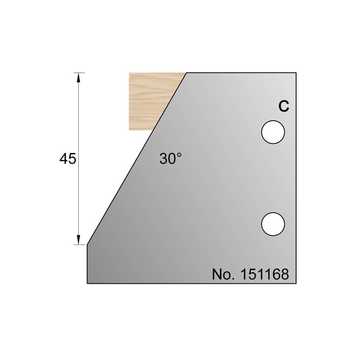 30 Degrees Bevel Profile Cutter in HSS - 151168