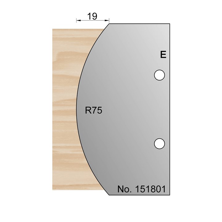 R75 Convex Profile Cutter in HSS - 151801