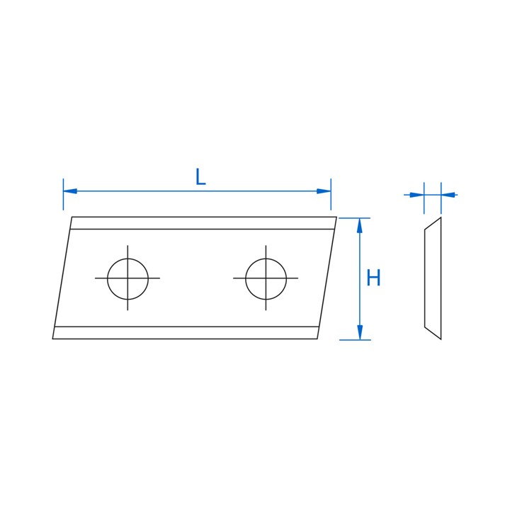 65 x 12 x 1.5 mm CB65 TC 9 Deg Rebate Knife