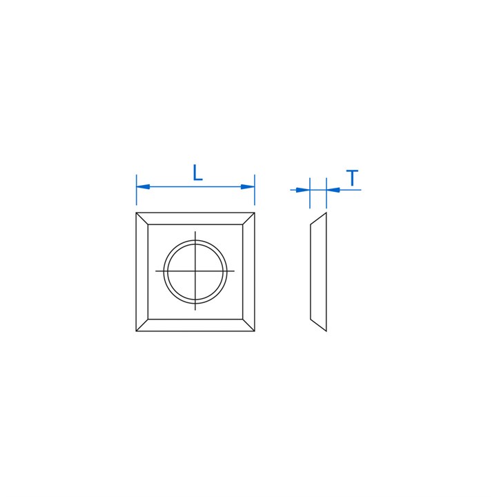 14 x 14 x 2 mm TC Tungsten Carbide Spur