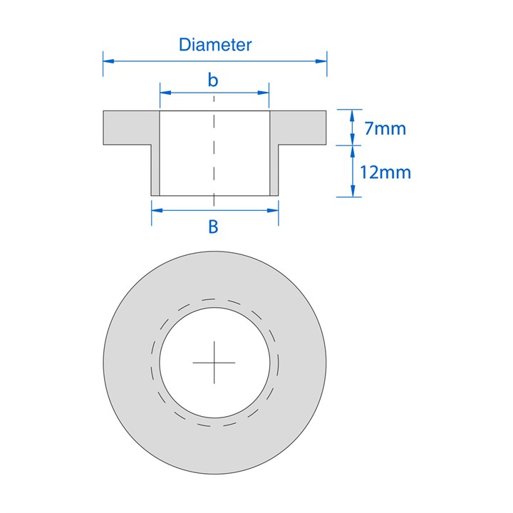 35 mm to 30 mm Reducing Top Hat