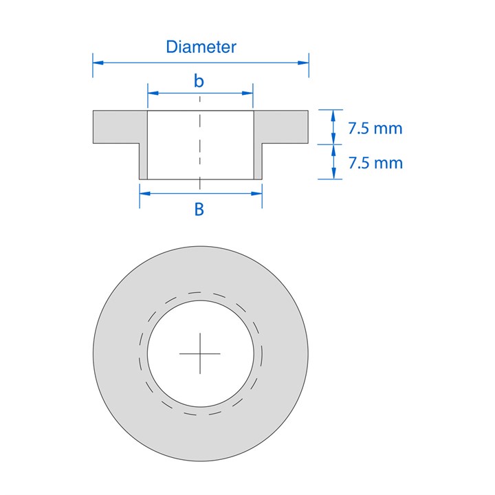 50 mm to 40 mm Reducing Top Hat