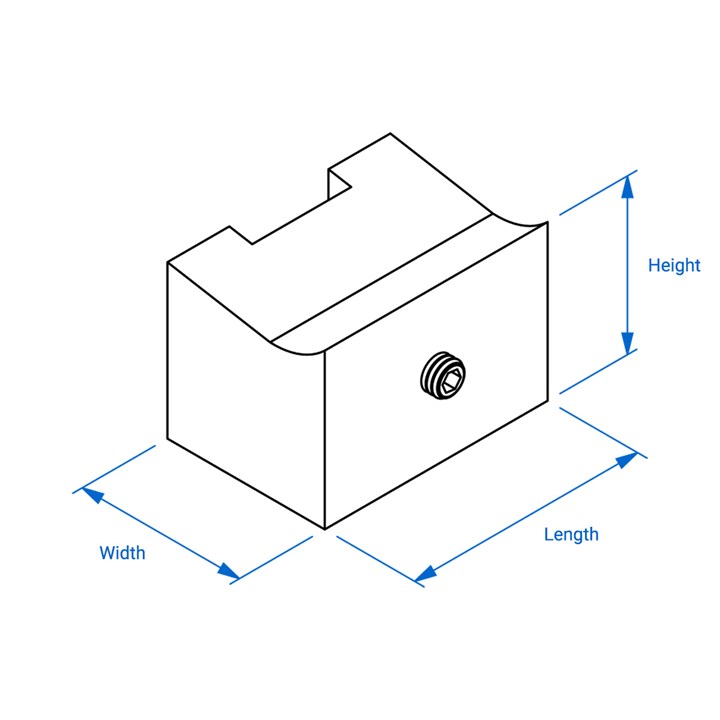 Jaw 18.5 x 12.5mm (M8 Screw Type)