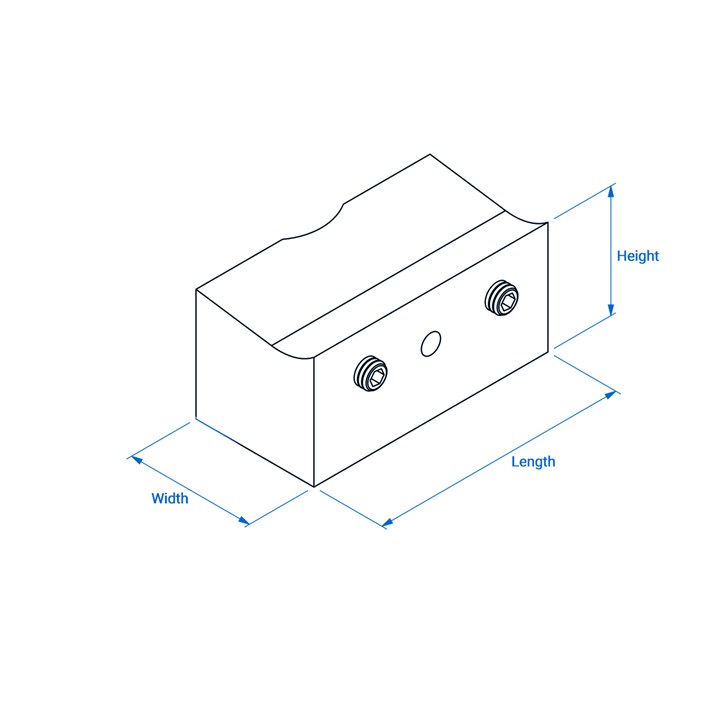 Jaw 25 x 12.5 mm (2 Pins)