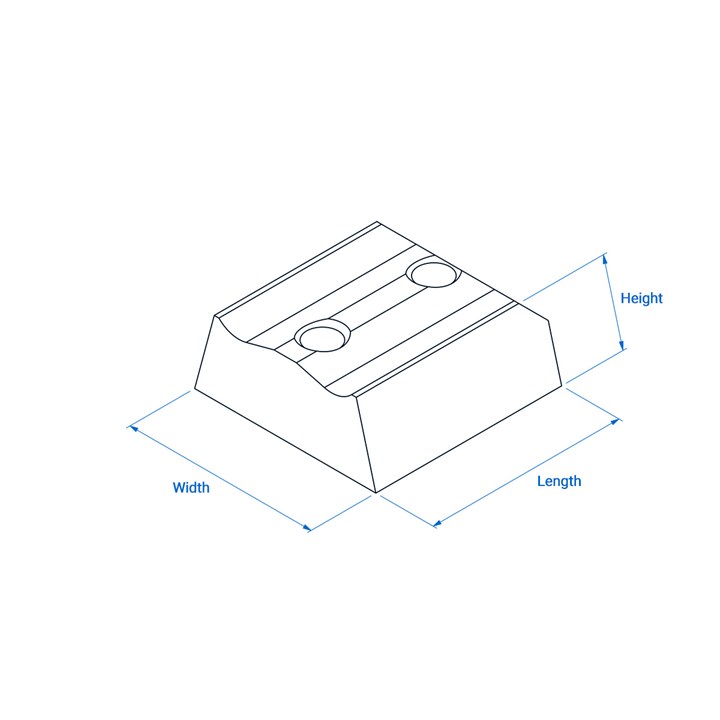 Jaw 140 Dia Panel Head 40 x 39 mm