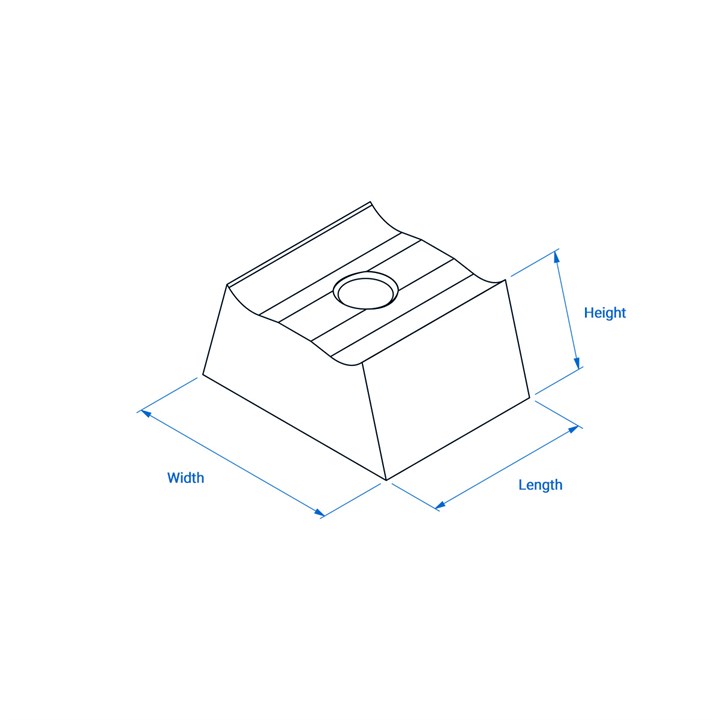 Jaw 25 x 32 mm for 96 x 30 Limiter Head