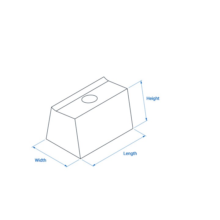 Jaw for 40 mm Serrated MEC Head