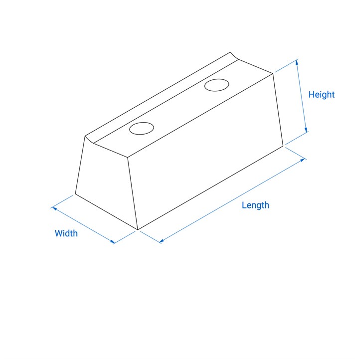 Jaw for 60 mm Serrated MEC Head