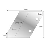 58 x 79 x 4 mm Cone Limiter Blank HSS