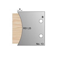 55 x 8mm (R51.25) Concave Profile Cutter in HSS - 13