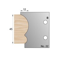 45 x 12mm Handrail Profile Cutter in HSS - 22