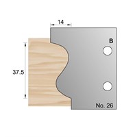 37.5 x 14mm Handrail Profile Cutter in HSS - 26