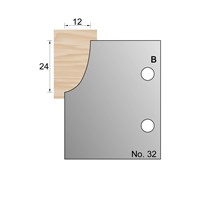 24 x 12mm Ovolo Profile Cutter in HSS - 32