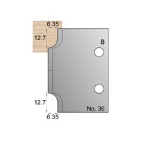 12.7 x 6.35mm Ovolo Profile Cutter in HSS - 36