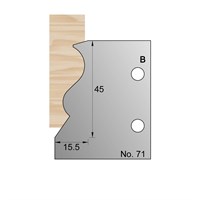 40 x 13.5mm Skirting Profile Cutter in HSS - 71